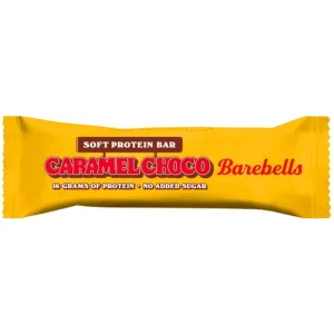 BAREBELLS Proteiinibatoon Soft Bar Caramel Choco, valguallikas, valgubatoon, proteiini allikas, proteiinibatoon, ilma listatud suhkruta, hinnatud batoon, pehme batoon, karamelli maitseline, shokolaadiga
