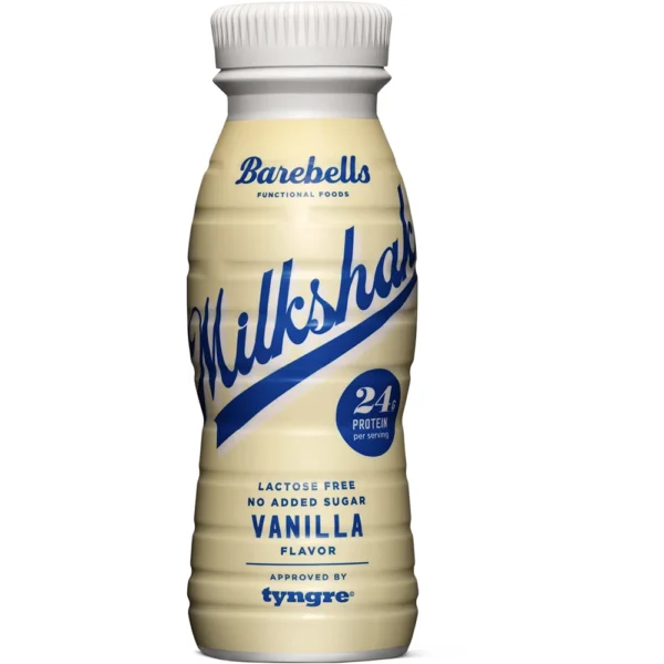 BAREBELLS Proteiinisheik vanilje, ilma lisastud suhkruta, vanilje maitseline, 24g proteiini, 24g valku, valguallikas, valgujook, proteiinijook