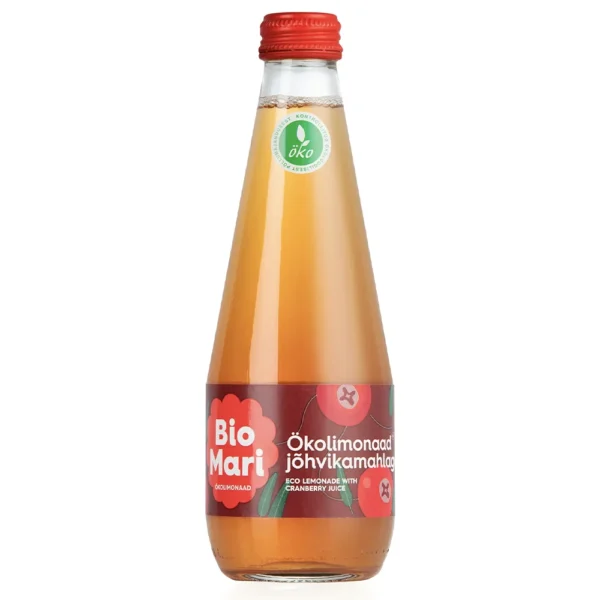 BIOMARI Jõhvikalimonaad, jõhvika maitseline, limonaad, öko toode, tervislik limonaad