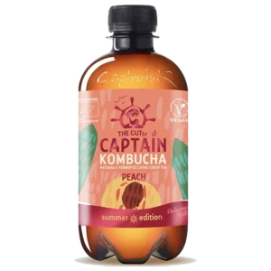 CAPTAIN KOMBUCHA Captain Kombucha Virsiku, vegan, virsiku maitseline, tee, värske tee, roheline tee, virsiku tee