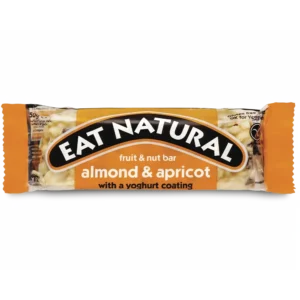 EAT NATURAL Batoon mandlite, aprikooside ning jogurtiglasuuriga, kiudainerikas, tervislik, batoon, shokolaadibatoon, müslibatoon, jogurtibatoon, aprikoosi batoon, mandlibatoon