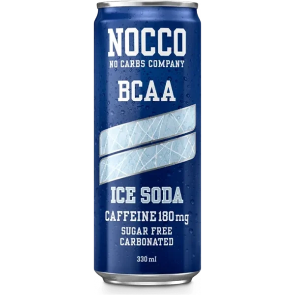 NOCCO Ice Soda, kofeiiniga, spordijook, nocco kontakt, nocco e-pood, tervislikud spordijoogid, tervisejook, suhkruvaba, kalorivaba, kalorideta, 0 kalorit, tervislik, gaseeritud